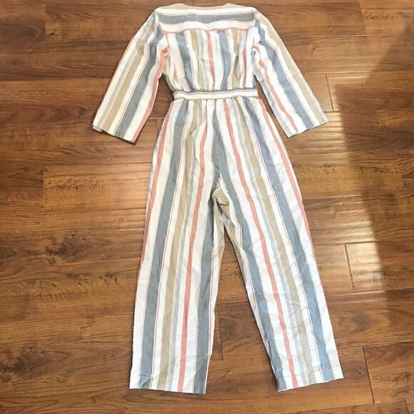 Madewell striped zip up Jumpsuit - Picture 8 of 9